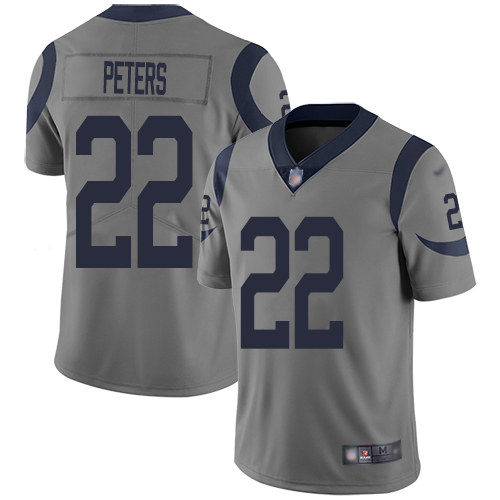 Los Angeles Rams Limited Gray Men Marcus Peters Jersey NFL Football #22 Inverted Legend->youth nfl jersey->Youth Jersey
